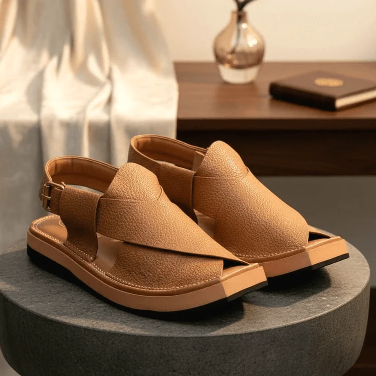Kaptaan Chappal with Mustard Doted – 09264