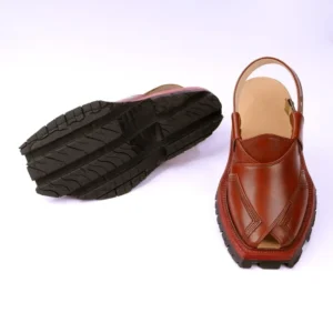 Hand Crafted Mustard Quetta Shikari Norozi Chappal with Double Sole – 092371