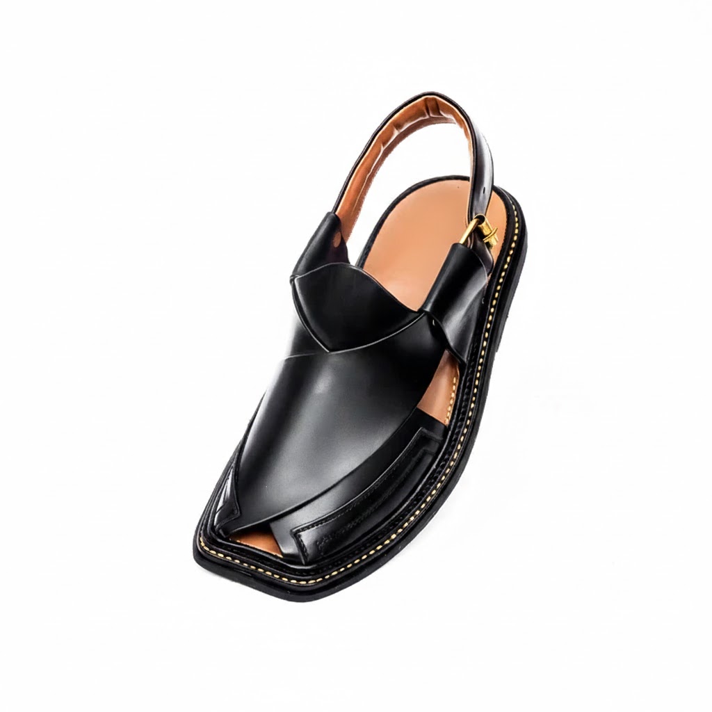 Black Smart Peshawari Zalmi Chappal – 09275