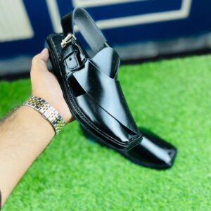 Classic Black Norozi Chappal – Signature Eid Collection