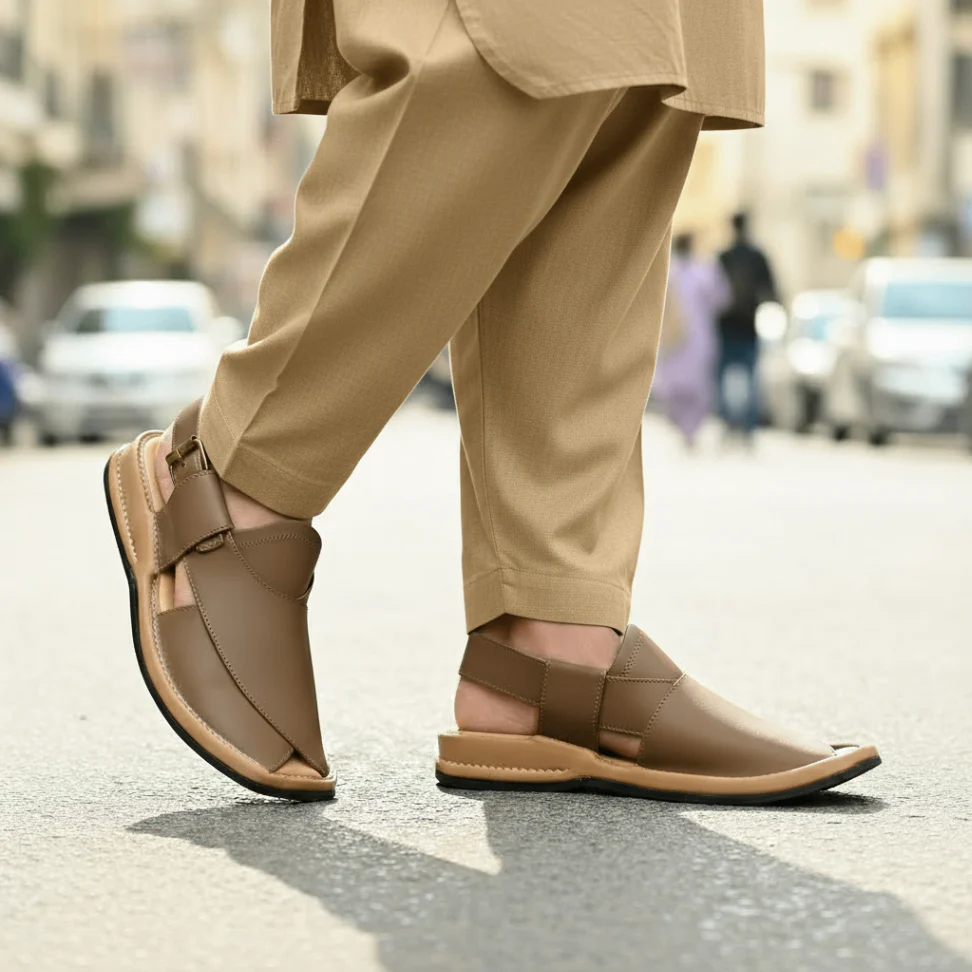 Premium Braided Zalmi Chappal (Maroon Edition) - Image 2