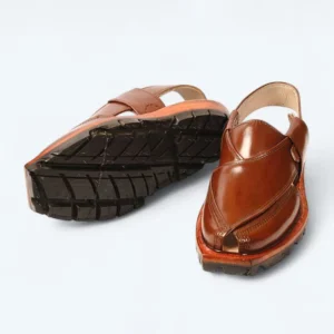 Hand Crafted Mustard Shine Quetta Norozi Chappal with Double Sole