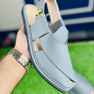 Royal Grey Zardari Chappal – Executive Edition