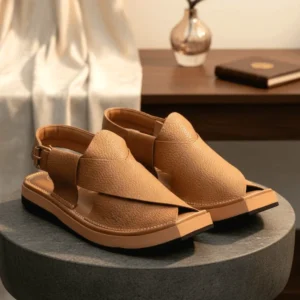 Kaptaan Chappal with Mustard Doted
