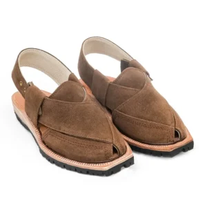 Brown Suede Norozi Chappal with Double Sole