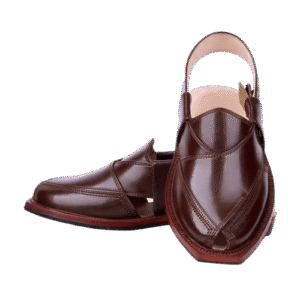 Hand Crafted Brown Shine Quetta Norozi Chappal