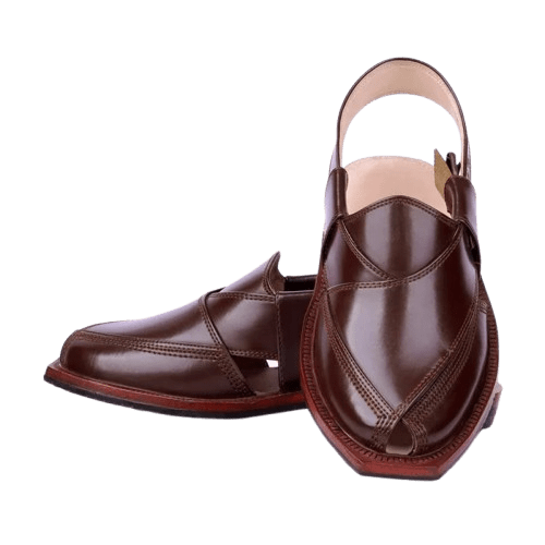 Hand Crafted Brown Shine Quetta Norozi Chappal