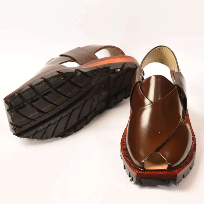 Rich Brown Quetta Norozi Chappal with Double Sole