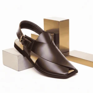 Handmade Brown Charsadda Gol T Chappal