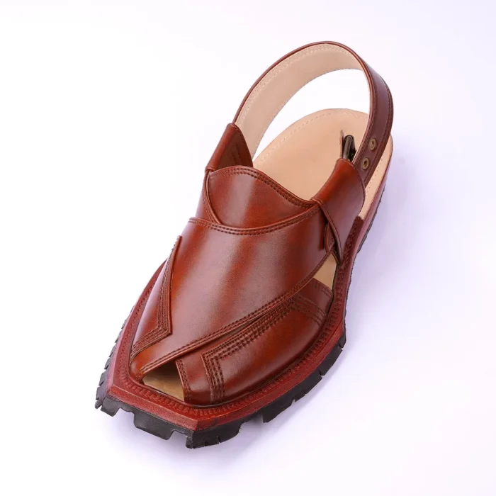 Hand Crafted Mustard Quetta Shikari Norozi Chappal with Double Sole