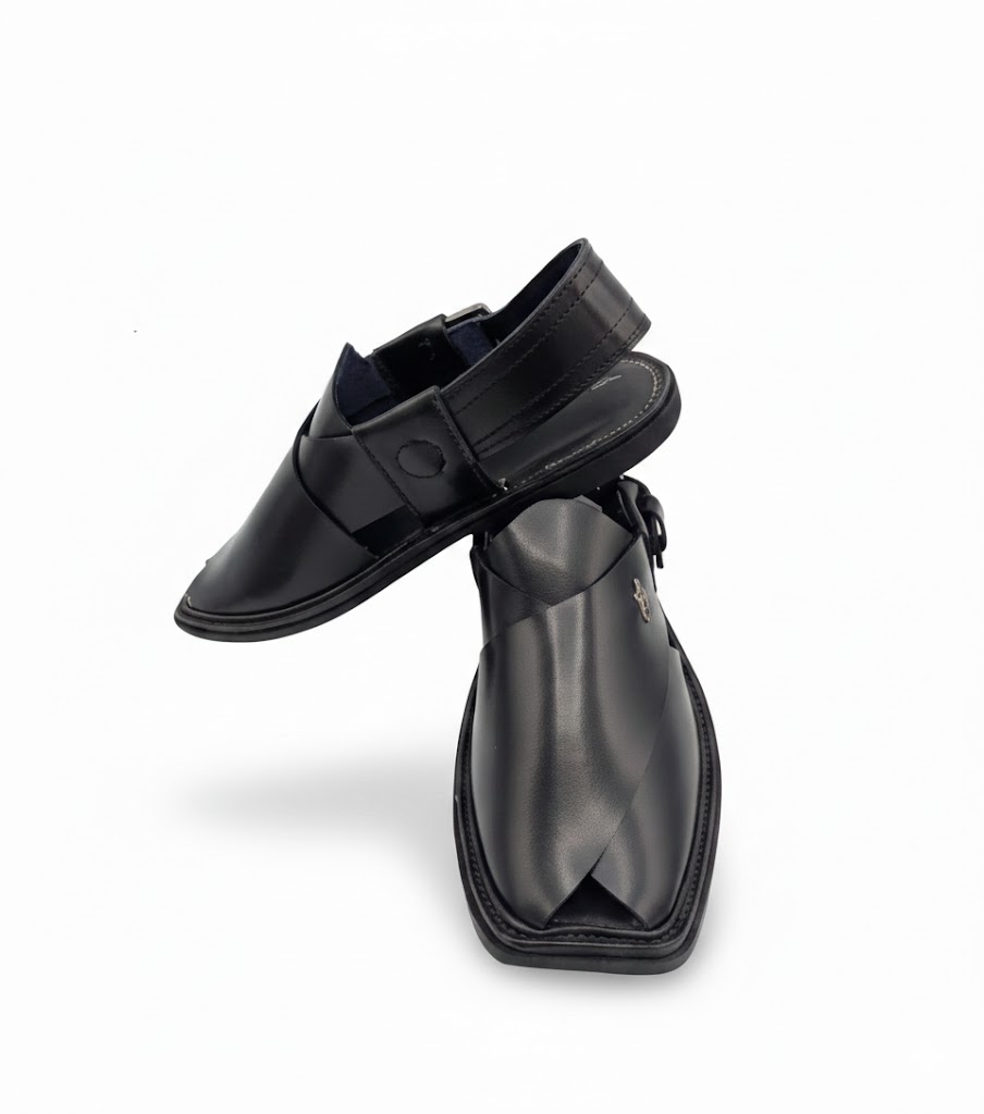 Premium Handmade Black Kaptaan Chappel - Image 3