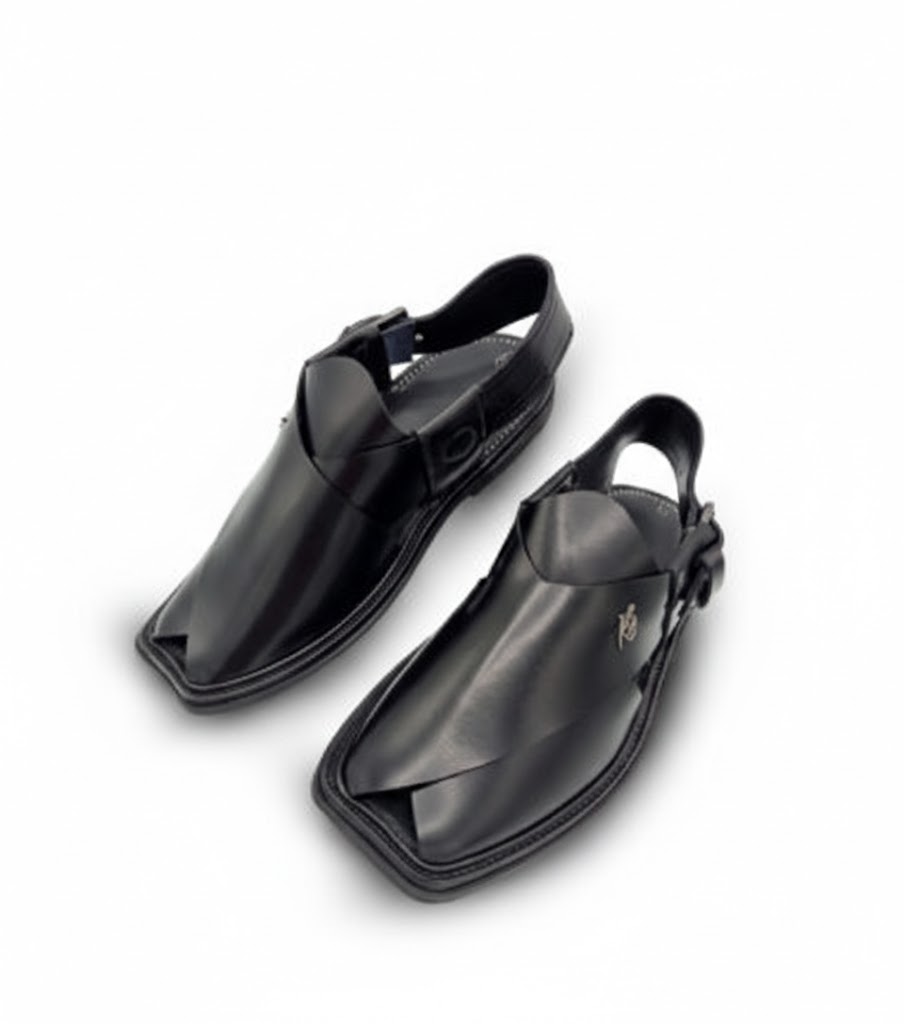 Premium Handmade Black Kaptaan Chappel - Image 4